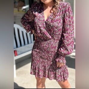 LUCY PARIS womens floral print short cocktail and party dress